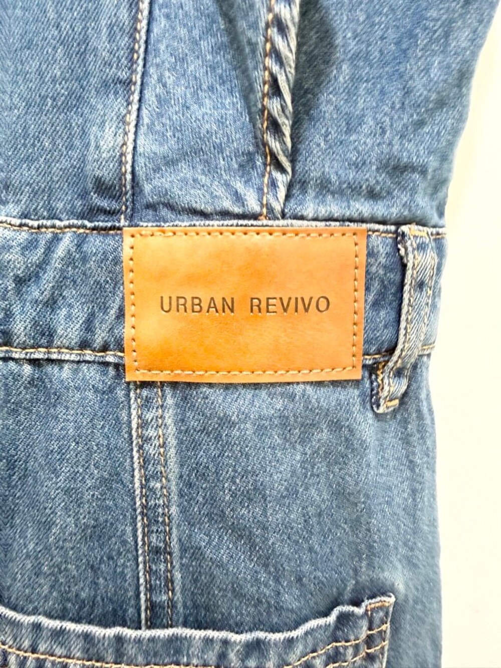 NWT Urban Revivo Blue Denim A- Line Dress Sz 12 - Picture 3 of 8